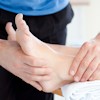 Physiotherapy on ankle.